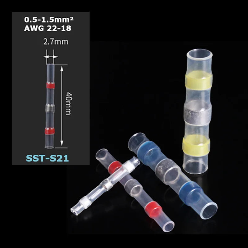 Conectores Eléctricos Termorretráctiles SST21 – Empalme Impermeable AWG22-18 | ArtMonia