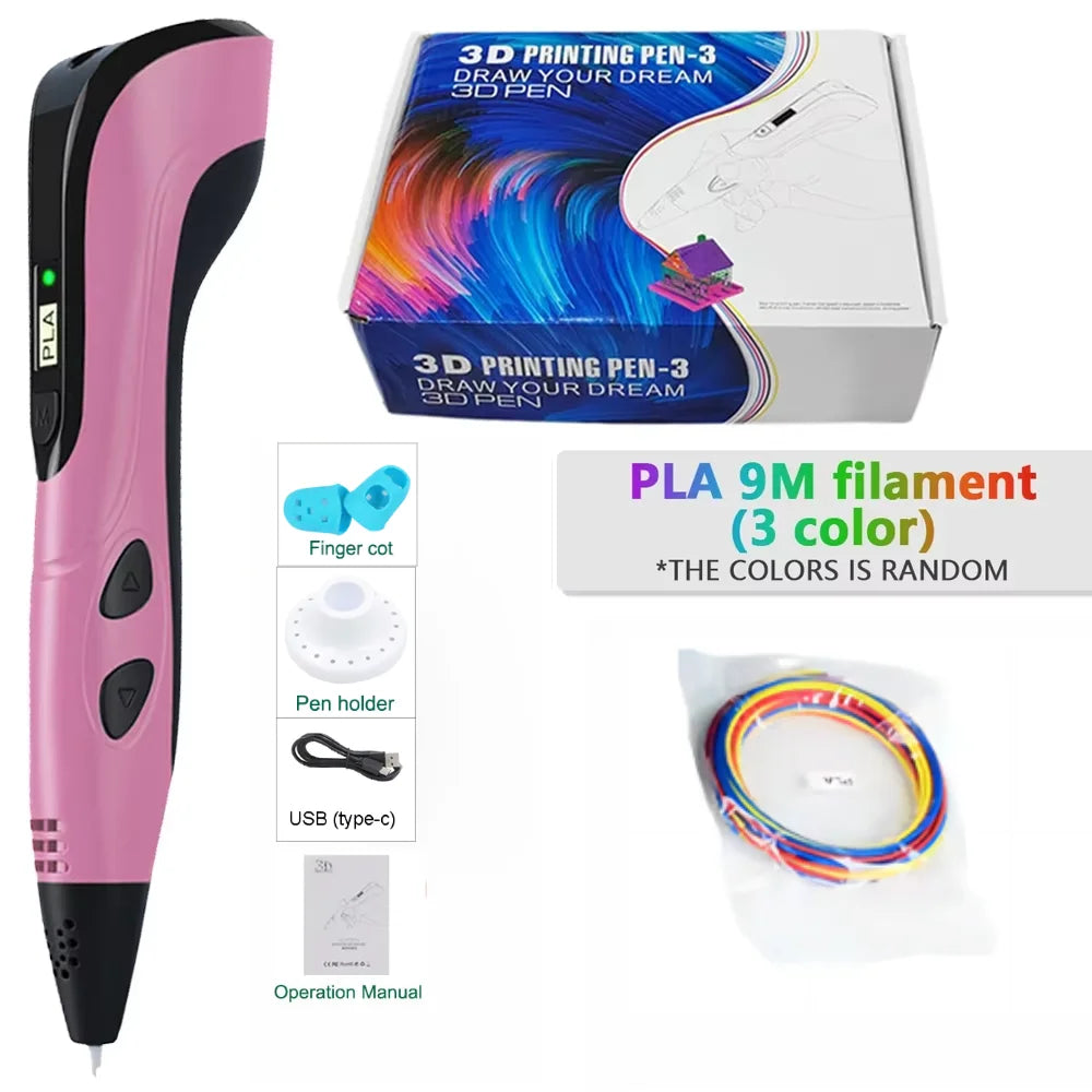 Pluma de Impresión 3D con Display LED – Set para Niños y Adultos