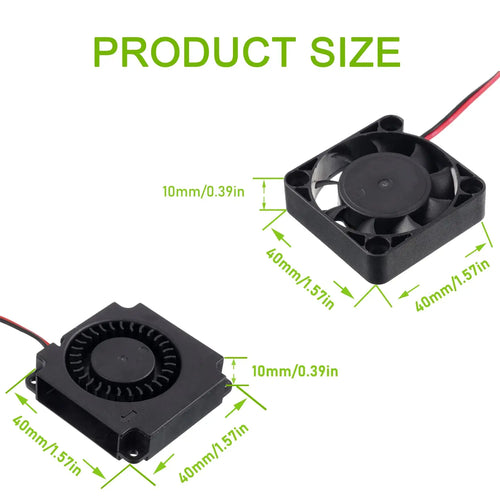 CREALITY Original 4010 Fans DC 24V Extruder Hot End Fan and Turbo Fan，Blower Fan and Axial Fan for Ender 3/Ender 3 Pro 3D Print