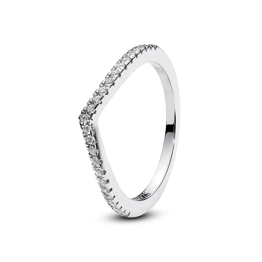 Anillo de Plata 925 con Cristal – Diseño Corona Corazón Oro Rosa